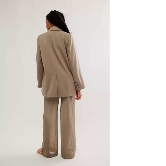 Free People Sheer Soul Suit Set Blazer and Pants Size 8 NWOT - Picture 4 of 12